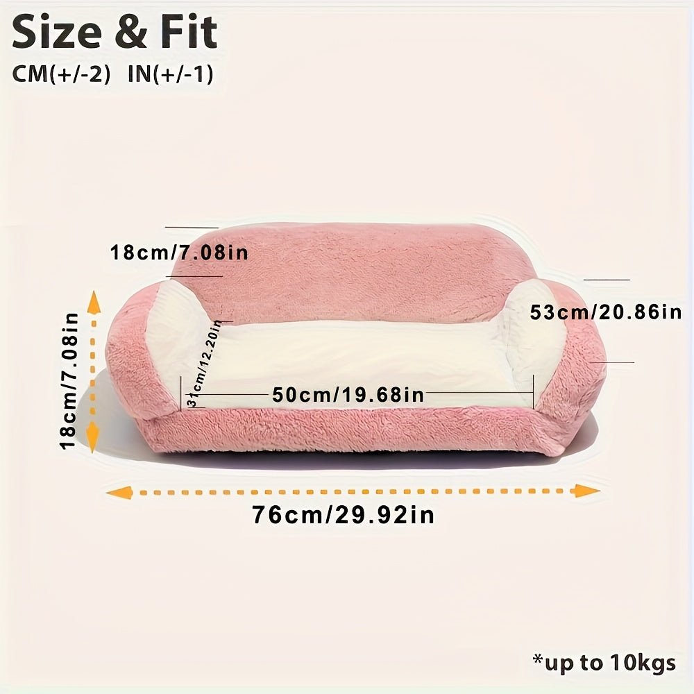 1pc High Density Foam Dog Bed, Orthopedic Dog Bed & Sofa with Removable Washable Cover, Two colors